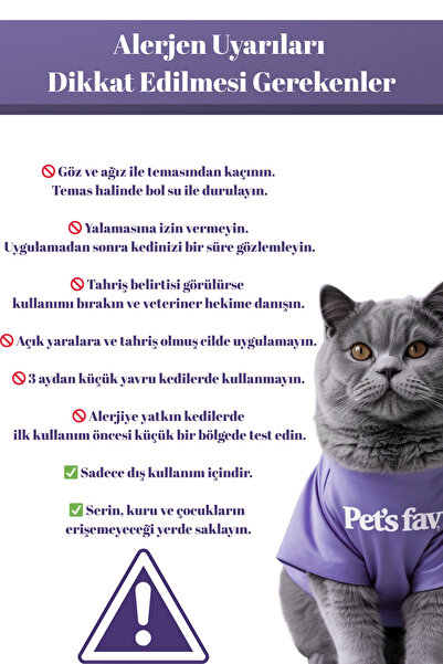 Pets Fav Kedi Bit Pire Kene ve Parazit Önleyici Kuru Köpük Şampuanı