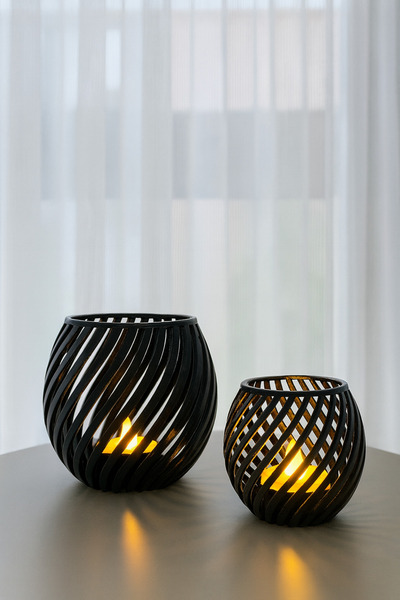 Vemia Dekor 2li Dekoratif Spiral Led Mumluk, Masaüstü Lambası, Modern Estetik...