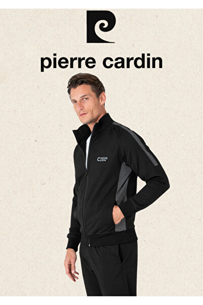 Pierre Cardin Erkek Pamuklu & Likralı Regular Fit Önden Fermuarlı Eşofman Takımı (Çorap Hediye) L1.PC.004.71.35