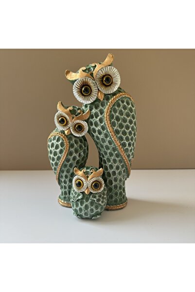 Choice sz-lsmty-002 ثلاثة تماثيل بومة لطيفة للعائلة، ديكور منزلي، تماثيل بومة...