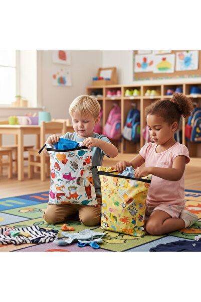 yorni 2 Adet, Ekonomik Set, 30x36cm Zoo Ve Summer Çok Amaçlı Sıvı Geçirmez Çanta, Torba