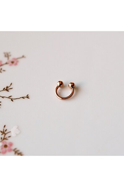 Heppii İki Ucu Toplu Smiley Piercing 6 mm Tragus, Helix Kıkırdak Lob