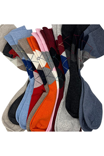 FENRA STUDIO ERKEK İNDİGO BAKLAVA DESENLİ KLASİK ÇORAP