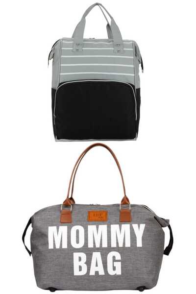 L&M LEGAS MODA Mother Baby Care Backpack and Mommy Bag Shoulder Bag Set of 2