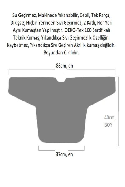 yorni 2-4yaş, Zoo, Sıvı Geçirmez, Makinede Yıkanabilir, Cepli, Uzun Kollu Bebek Mama Önlüğü, Önlük