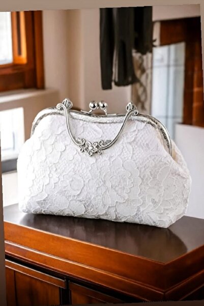 Famels French Lace Model Stylish and High Quality Bridal Bag Wedding Bag Shou...