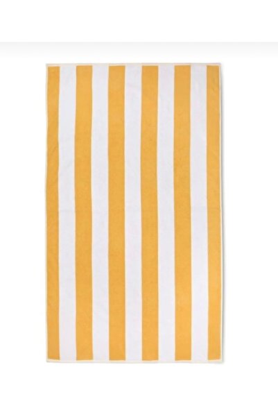 GA Gleam Atelier Striped Beach Towel / Sea Towel, Yellow Color, 100% Cotton, 90*160 cm