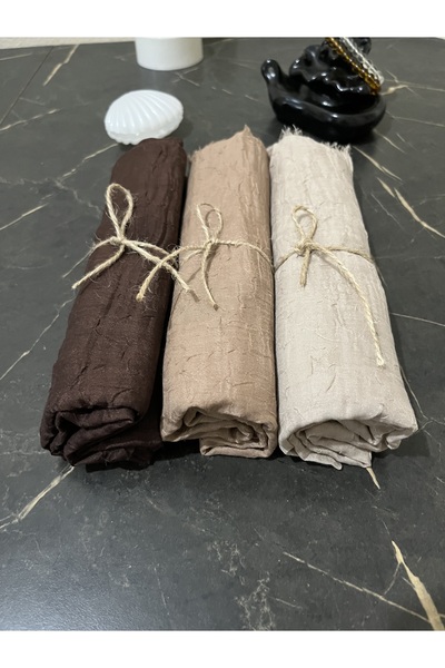 Organic Scarfs Bambu Kraş Şal 3’lü Set