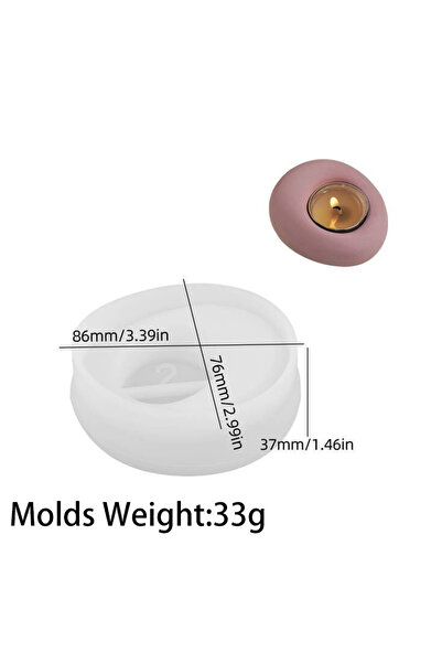 Choice 02 قالب سيليكون دائري على شكل فقاعة لحامل الشموع، يمكنك صنع زينة غير م...