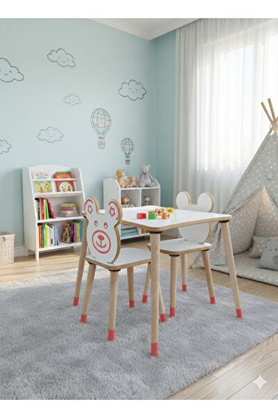 HİRA HİRA MOBİLYA Montessori ahşap çocuk masa sandelye. Çocuk aktivite masası...