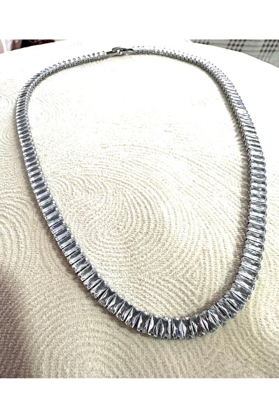 GİAccs. قلادة من الفضة مع حجر كريستال