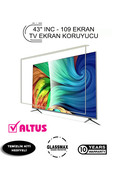 Glassmax Altus ALT-43LED200 Uyumlu 43" Inç 109 Ekran Tv Ekran Koruyucu