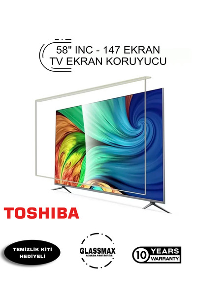 Glassmax Toshiba 58U7153DB Uyumlu 58" Inç 147 Ekran Tv Ekran Koruyucu