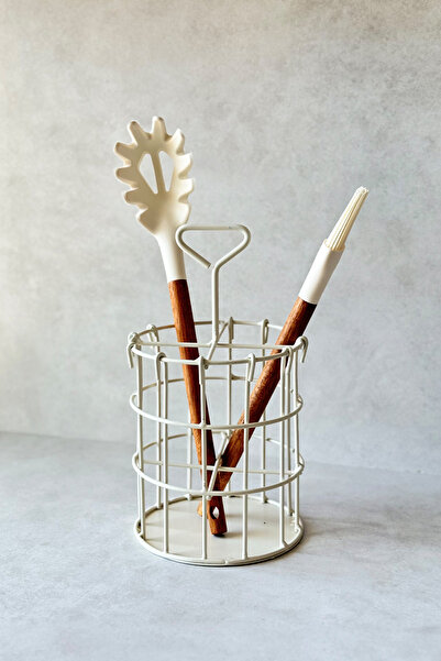 Dekorzdükkan Metal Krem Tel Kaşıklık
