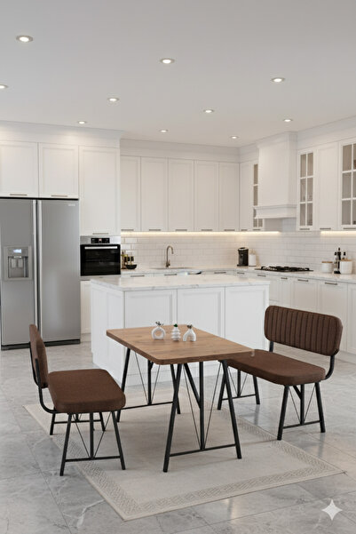 Parlazonhome Elfin 70x110cm Sabit Atlantik, Yemek Masası, Yemek Masası Takımı...