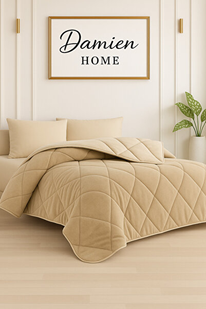 DAMIEN Одномісний розкішний ковдра бежевого кольору Wellsoft, двосторонній, 1...