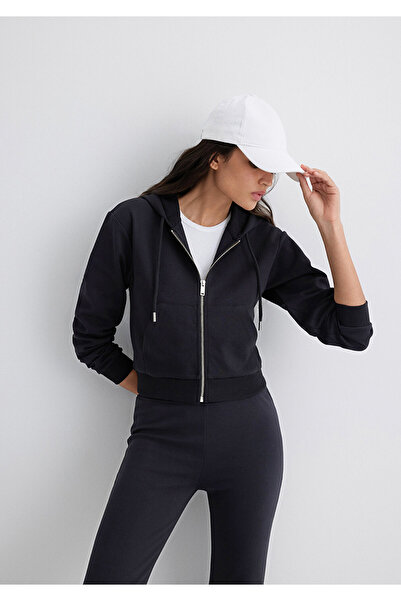 Mavi Φούτερ με κουκούλα μαύρο Interlock 1S10424-900