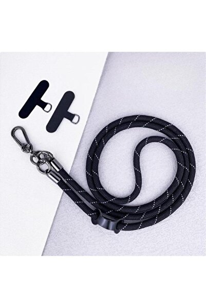 Choice حبل للهاتف المحمول باللونين الأسود والأبيض من البوليستر/النايلون، يمكن...