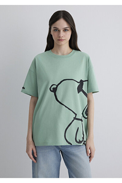 Mavi Joe Cool Printed Green T-Shirt Loose Fit / Loose Relaxed Cut 1613362 -71479