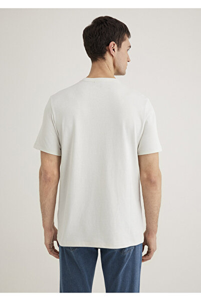 Mavi Μπλουζάκι με στάμπα σε εκρού χρώμα, κανονική εφαρμογή / κανονικό κόψιμο 0612643-70142