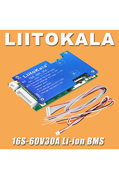 liitokala 16S-60V30A-BMS 16S-60V50A-BMS 16-60V30A-BMS 16 Series 60V Lithium Battery Protection Plate
