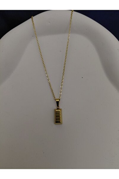 lavantebutik Külçe Altın Çelik Kolye