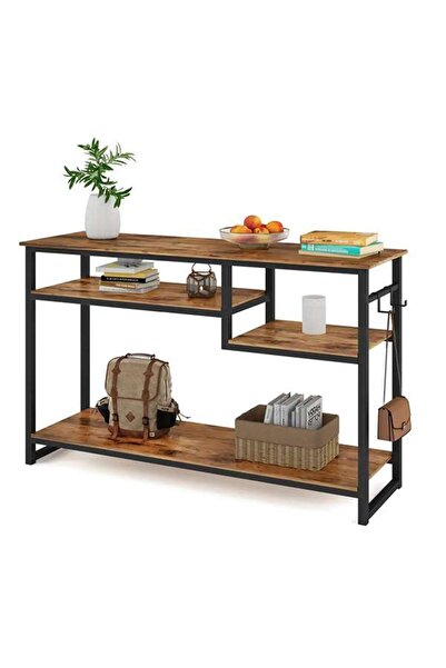 AGD Entryway Console Table, Slim Entryway Table with 4-Tier Storage Shelves, ...