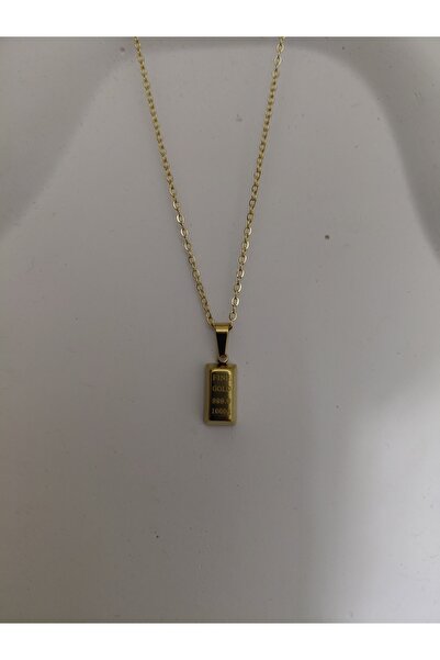 lavantebutik Külçe Altın Çelik Kolye