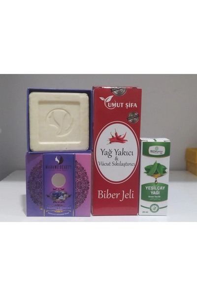 UMUT ŞİFA Yağ Yakıcı & Vücut Sıkılaştırıcı Jel+ Bitkisel Sabun + Yeşilçay Yağı