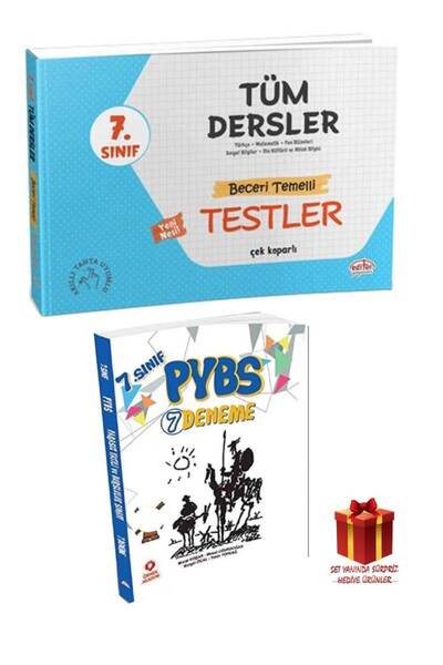 Editör Yayınevi 7. Sınıf Tüm Dersler Yaprak Test+ Tüm Dersler Beceri Temelli Testler