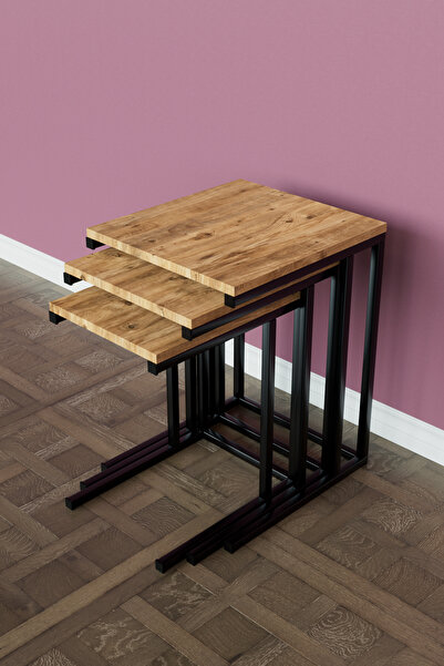 Hediyeler Kapında Atlantik Çam 3'lü C Zigon Sehpa