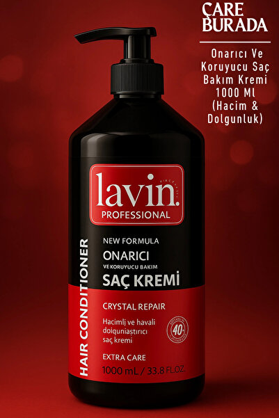Çare Burada Lavin - Onarıcı & Koruyucu Saç Bakım Kremi 1000 ml (Hacim & Dolgu...