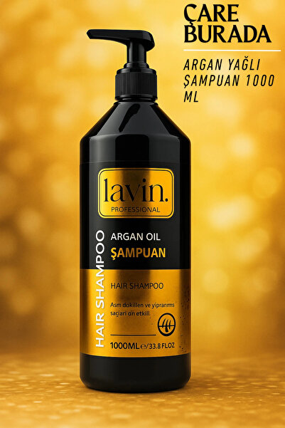 Çare Burada Lavin - Argan Yağlı Şampuan 1000 Ml (Dökülmeye Meyilli & Yıpranmı...