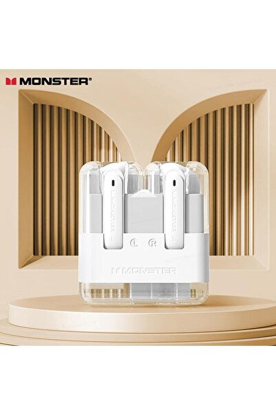 MONSTER Bluetooth Kulaklık Kulak İçi Oyuncu Kulaklık Airmars XKT12 Beyaz