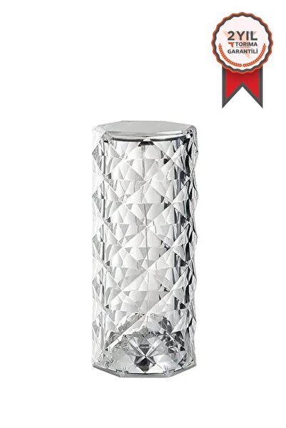 Torima LW-1 Projeksiyon Masa Lambası Kristal Elmas Led Dokunmatik Sensör Usb Şarj Restoran Masa Lambası