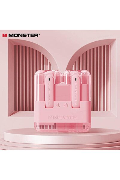 MONSTER Bluetooth Kulaklık Kulak İçi Oyuncu Kulaklık Airmars XKT12 Pembe