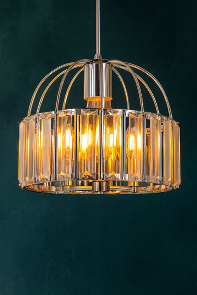 VENON TİTANİA TEKLİ KROM KRİSTAL TABUT TAŞLI AVİZE TEKLİ MODERN AVİZE SALON A...