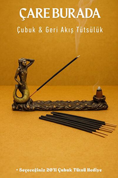 Çare Burada Deniz Kızı Geri Akış & Çubuk Tütsülük (Seçeceğiniz 20'li Çubuk Tü...