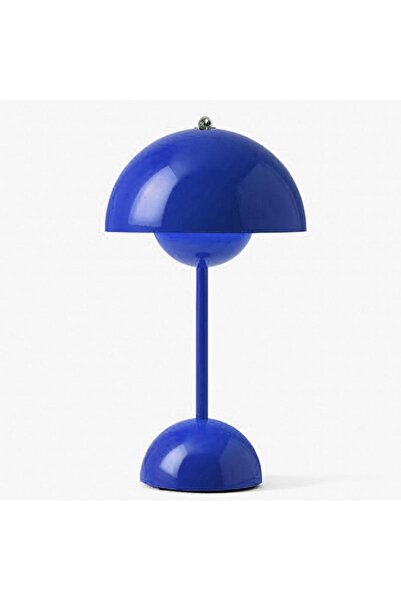 Torima Yuvarlak Masa Lambası 3 Modlu Şarjlı Led Işıklı Gece Lambası LW12 Mavi