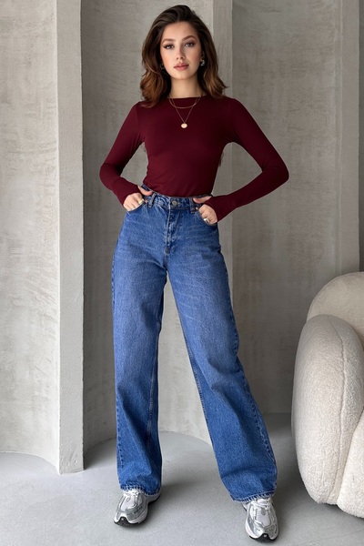 EYYE Μπλούζα με κορδόνια σε μπορντό χρώμα