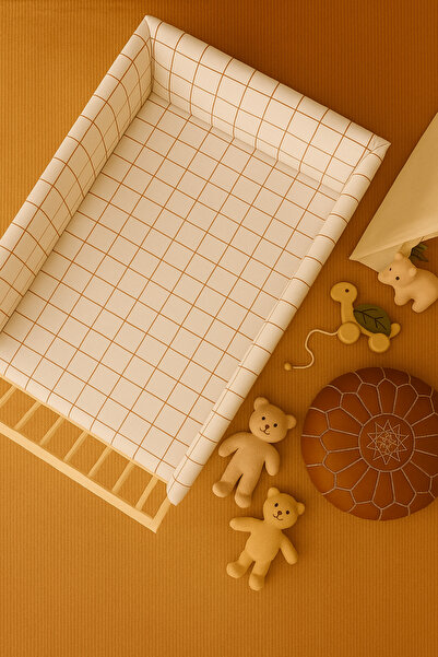 homytextiles Baby Crib Side Protection Set Plaid Checkered