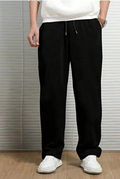 EXSPORT Ανδρική μαύρη ίσια φούτερ