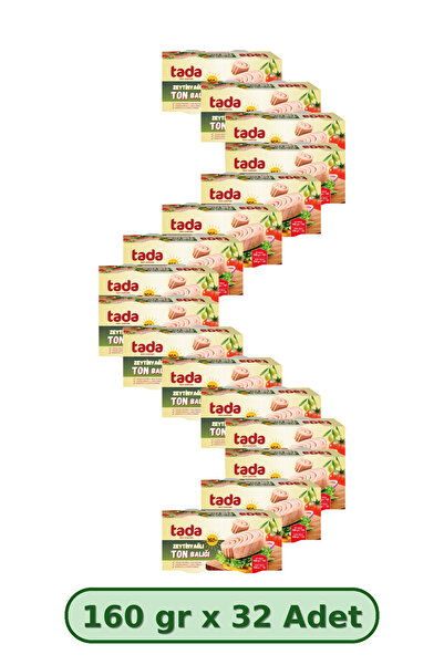 Tada Zeytinyağlı Klasik Ton Balığı 160 gram 32 li Paket - Doğal Lezzet