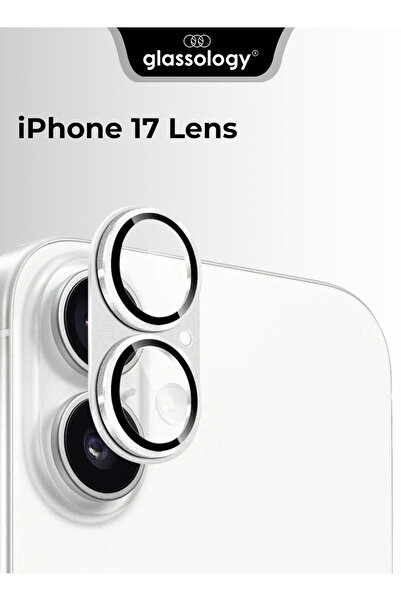 Glassology واقي عدسة الكاميرا متوافق مع iPhone 17 فضي مقاوم للخدش، شفاف عالي ...