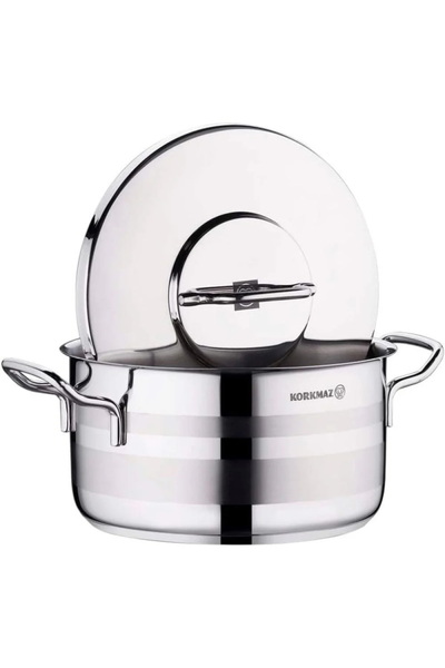 KORKMAZ Astra 2 Stainless Steel Cookware Set, 14 Pieces, / A2053