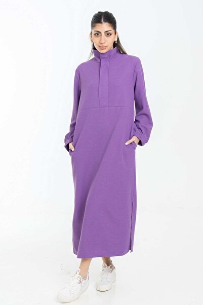 Nichii فستان ميدي مفتوح من الجانب