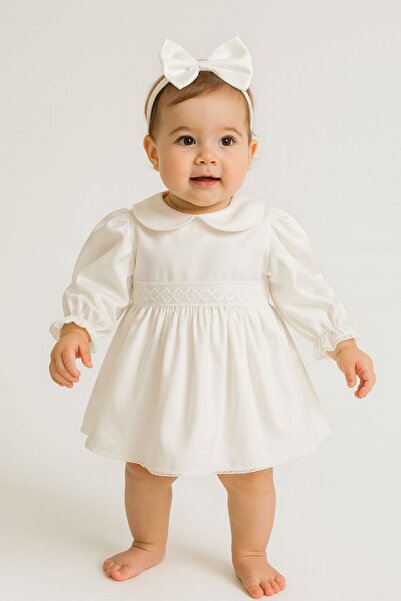 Hobidik Baby Girl Kids Baklava Pattern Belted Dress