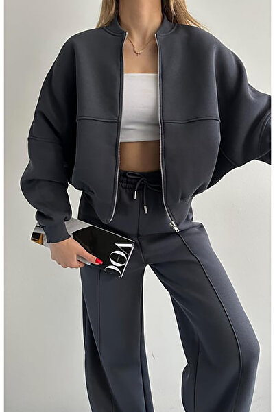 AYTEN AVCI Антрацитовий зимовий комплект спортивного костюма з бавовняною під...