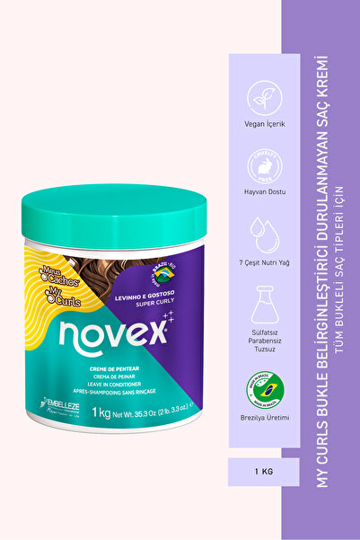 NOVEX My Curls - Tüm Saç Tipleri Için Bukle Belirginleştirici Durulanmayan Saç Bakım Kremi 1kg