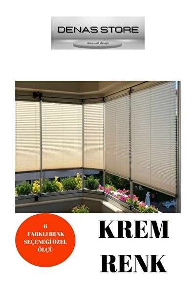 DENAS PER Plise Perde - Cam Balkon Perdesi - Pimapen Perdesi - 6 Farklı Renk - Özel Ölçü - Vidalı Sistem